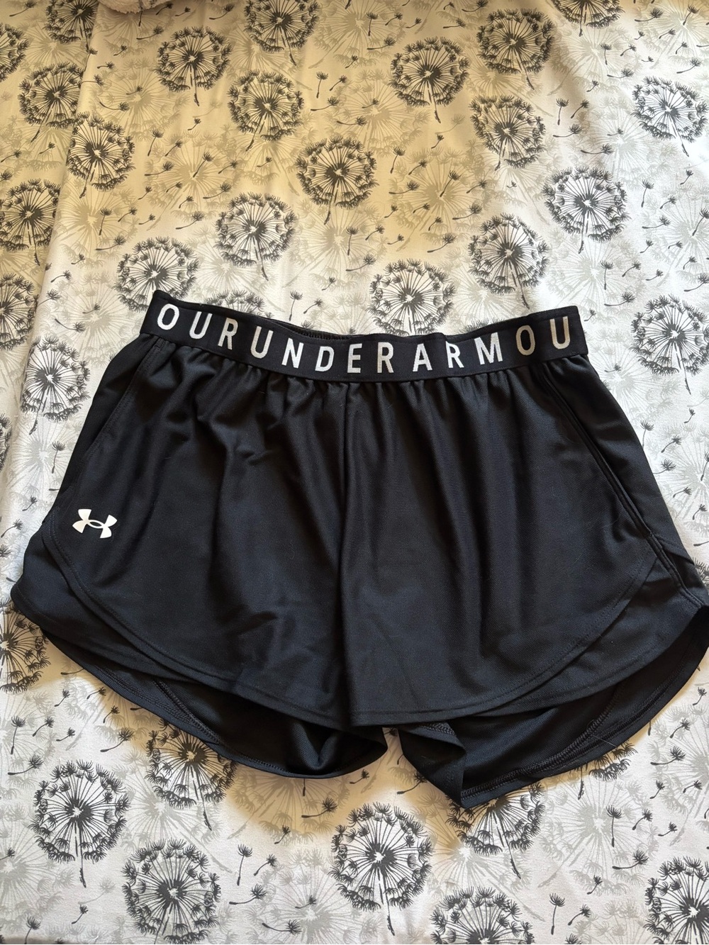 Under Armour Black Women’s Athletic Shorts with Logo Waistband